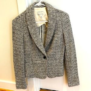 Cropped black, white, and metallic Banana Republic blazer